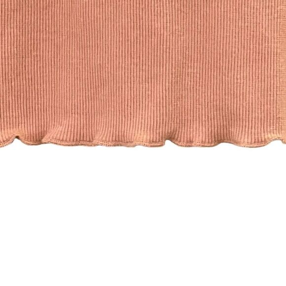 Abound Women's Brown Lettuce Edge Rib-Knit Bodycon Mini Dress Size XS - Picture 3 of 9